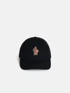 Moncler Black Cotton Cap In Black