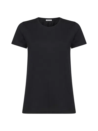 Moncler Cotton Jersey T-shirt With Logo Patch Black