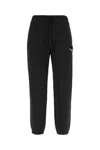 Moncler Cotton Joggers With Elasticated Cuffs And Drawstring Waistband In Black