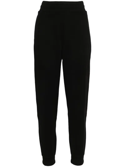 Moncler Black Cotton Jogging Pants For Women From Ss24 Collection