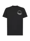 Moncler Archive Line Logo T Shirt In Black