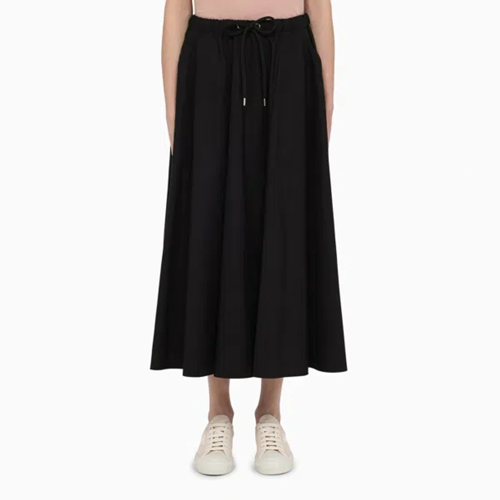 スカート MONCLER Maxi skirts Moncler Poplin Maxi Skirt In Black | ModeSens