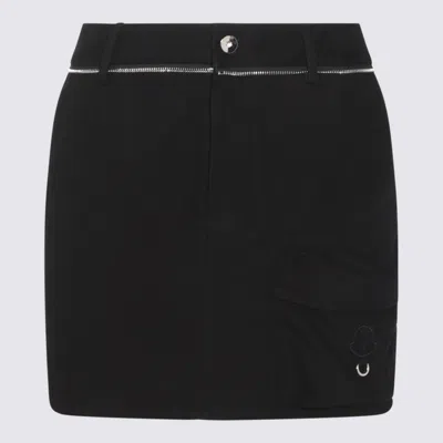 MONCLER BLACK COTTON MINI SKIRT