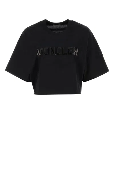 Moncler Black Cotton Oversize T-shirt