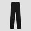 Moncler Adjustable Hem Drawstring Waistband Trousers In Black