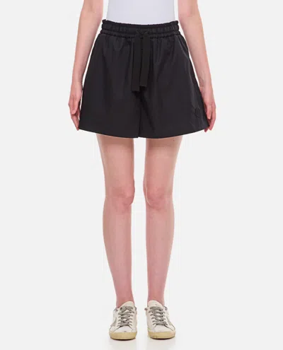 Moncler Black Cotton Short Pants