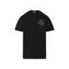 Moncler Logo Embroidered Crew Neck T-shirt Patch In Black
