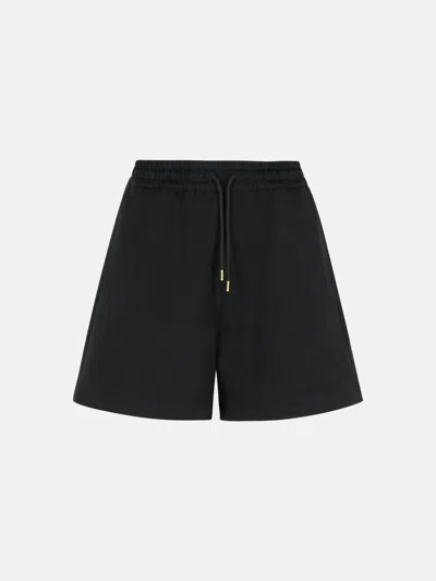 Moncler Black Cotton Shorts