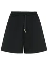 Moncler Black Cotton Shorts In Black