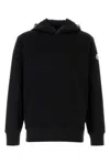 Moncler Men Logo Patch Hooded Sweatshirt In Black