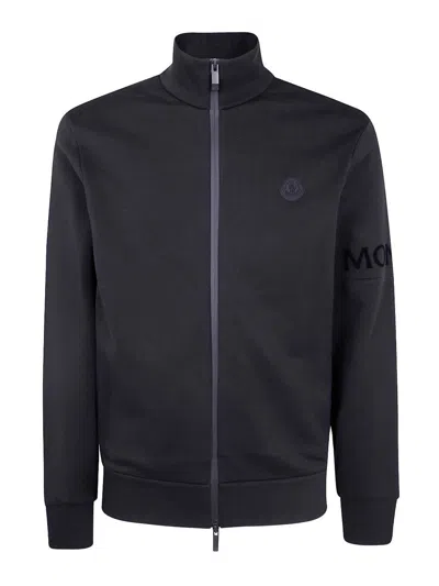 MONCLER BLACK COTTON SWEATSHIRT
