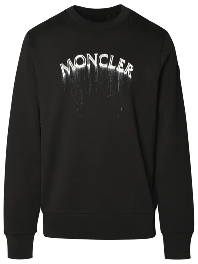 Moncler Black Cotton Sweatshirt Man