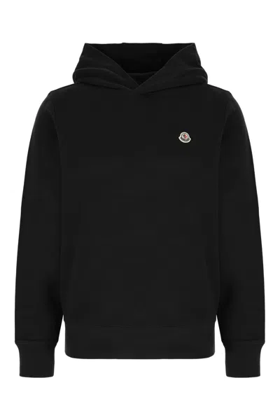 Moncler Black Cotton Sweatshirt In Nero