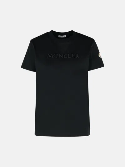Moncler Black Cotton T-shirt