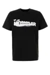 Moncler Spray-print Cotton T-shirt In Black