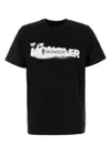 Moncler Spray-print Cotton T-shirt In Black
