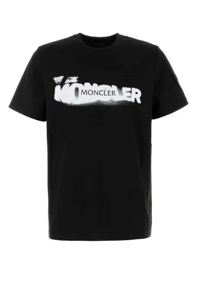 MONCLER BLACK COTTON T-SHIRT