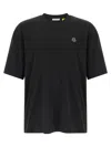 Moncler Black Cotton T-shirt In Black