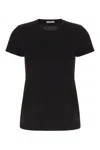 Moncler Black Cotton T-shirt In Black