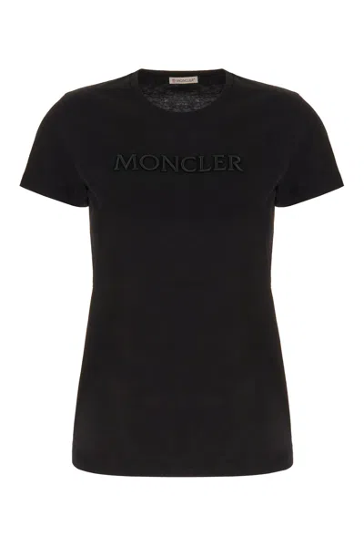 Moncler Black Cotton T-shirt