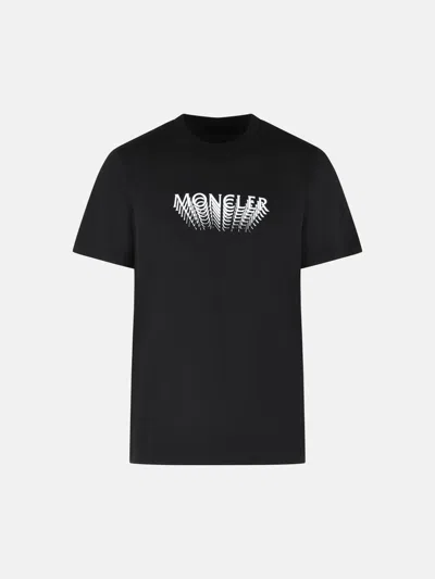 Moncler Black Cotton T-shirt