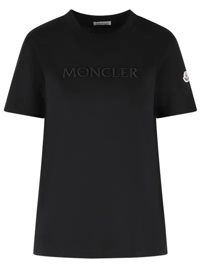 Moncler Black Cotton T-shirt