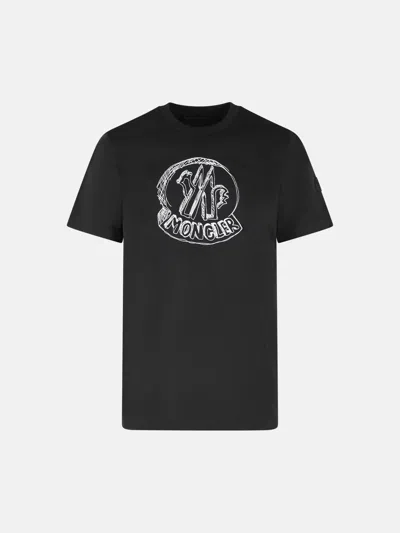 Moncler Black Cotton T-shirt