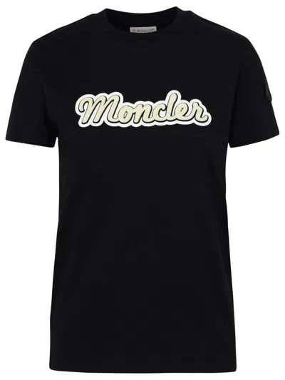 Moncler Black Cotton T-shirt