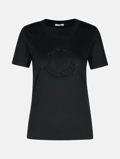Moncler Black Cotton T-shirt