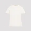 Moncler Crew Neck Cotton T-shirt With Embroidered Logo In Black