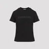 Moncler Logo Embellished Crewneck T-shirt In Black