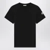 Moncler Cotton T Shirt With Tone On Tone Embroidered Logo