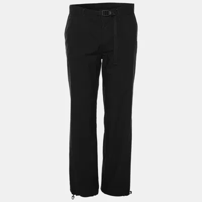 Pre-owned Moncler Black Cotton Trouser Xxl
