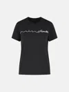 Moncler Black Cotton T-shirt In Black