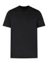 Moncler Black Solid Crew Neck T-shirt In Animal Print