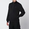 Moncler Black Cotton Zip Hoodie In Black