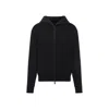 Moncler Zip-up Hooded Sweatshirt In Black