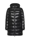 Moncler Black Courcelles Midi Hooded Down Jacket