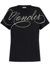 Moncler Ss T-shirt Navy In Black