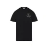 Moncler Logo Embroidered Crew Neck T-shirt Patch In Black