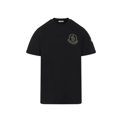 MONCLER BLACK CREWNECK LOGO T-SHIRT