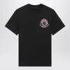 Moncler Crewneck T-shirt With Logo Print In Black