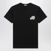 Moncler Crewneck T Shirt Featuring Multiple Patches In Black