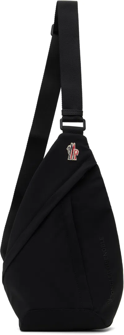 Moncler Black Cross Body Backpack In 999 - Black