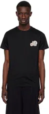 Moncler Double Logo Patch Cotton T-shirt Clothing In 999