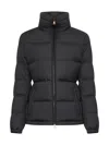 Moncler Puffer Jacket With High Collar And Cuffs In Black