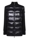 Moncler Knit-sleeve Padded Jacket In Black