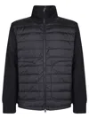 Moncler Padded Cardigan With Zip In Black
