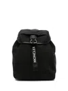 Moncler Black Drawstring Backpack In Black