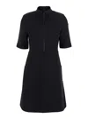 Moncler Dress Cotton Blend Short Sleeves In Multicolor